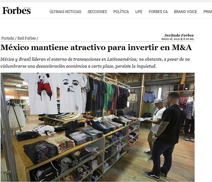 Mxico mantiene atractivo para invertir en M&A